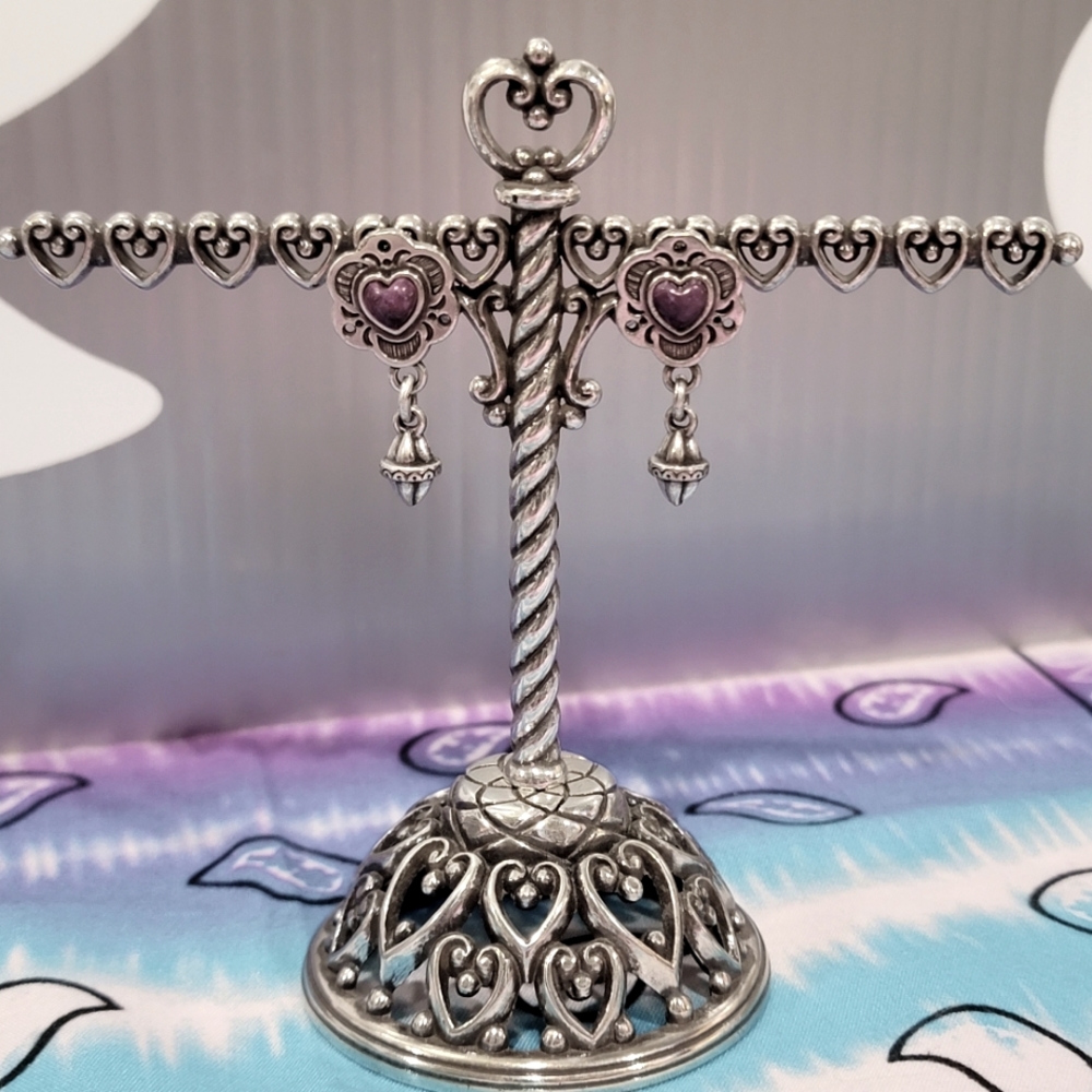 VERY RARE BRIGHTON FLORIANA DANGLING POST EARRINGS